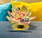 Rotating Crystal Lotus Fengshui Good Luck Item  Crystal Lotus Flower | Best Diwali Gift | Gift Item inch 9