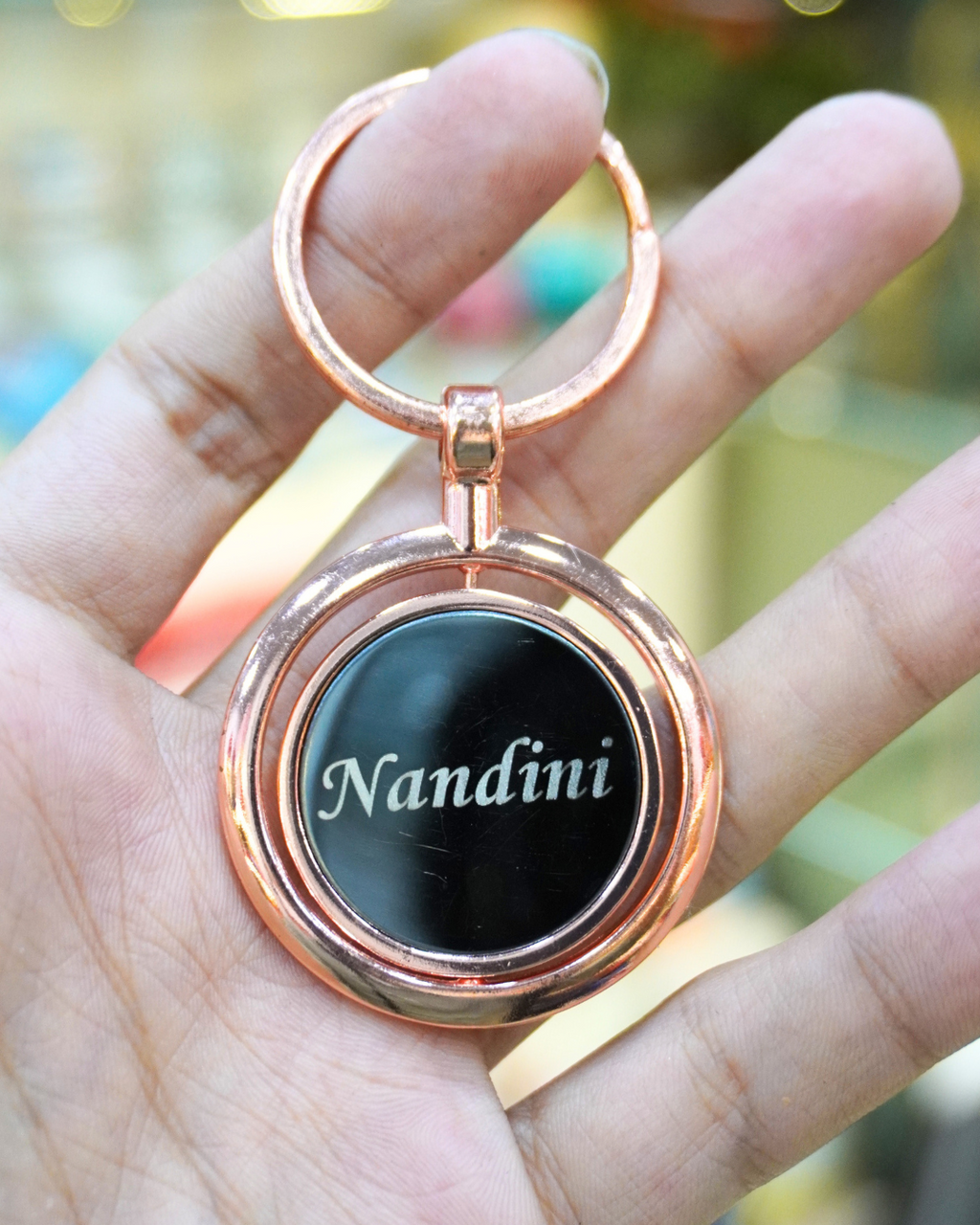 Personalised Round Metal Keychain