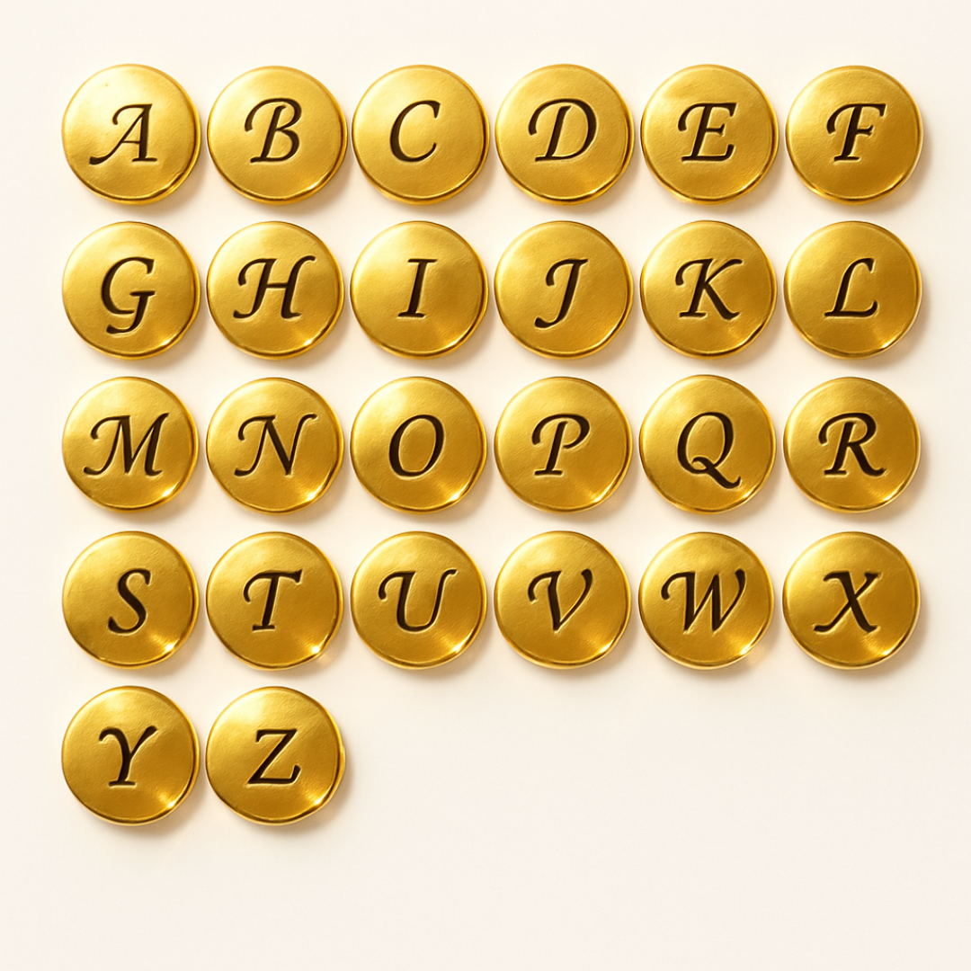 Name Initial Diamond Cut Slider Bracelet | All Letters Available