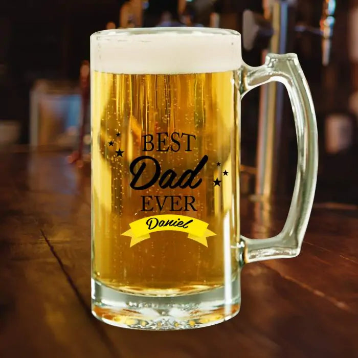 Personalised Best DAD Ever Beer Mug