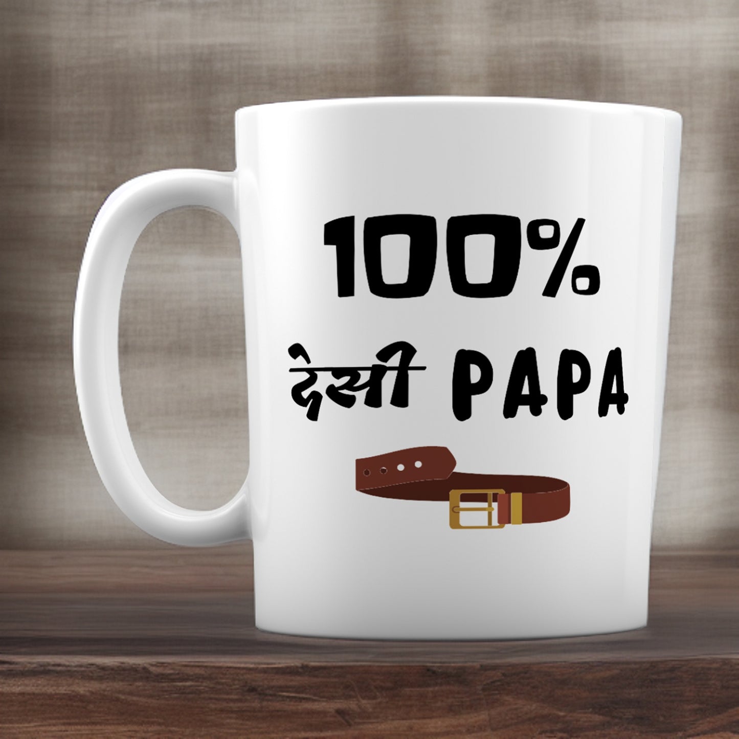 100% Desi Papa Personalised Mug