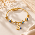 Personalized Evil Eye Initial Bracelet