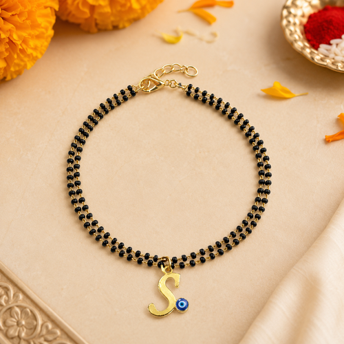 Name Initial Mangalsutra Bracelet