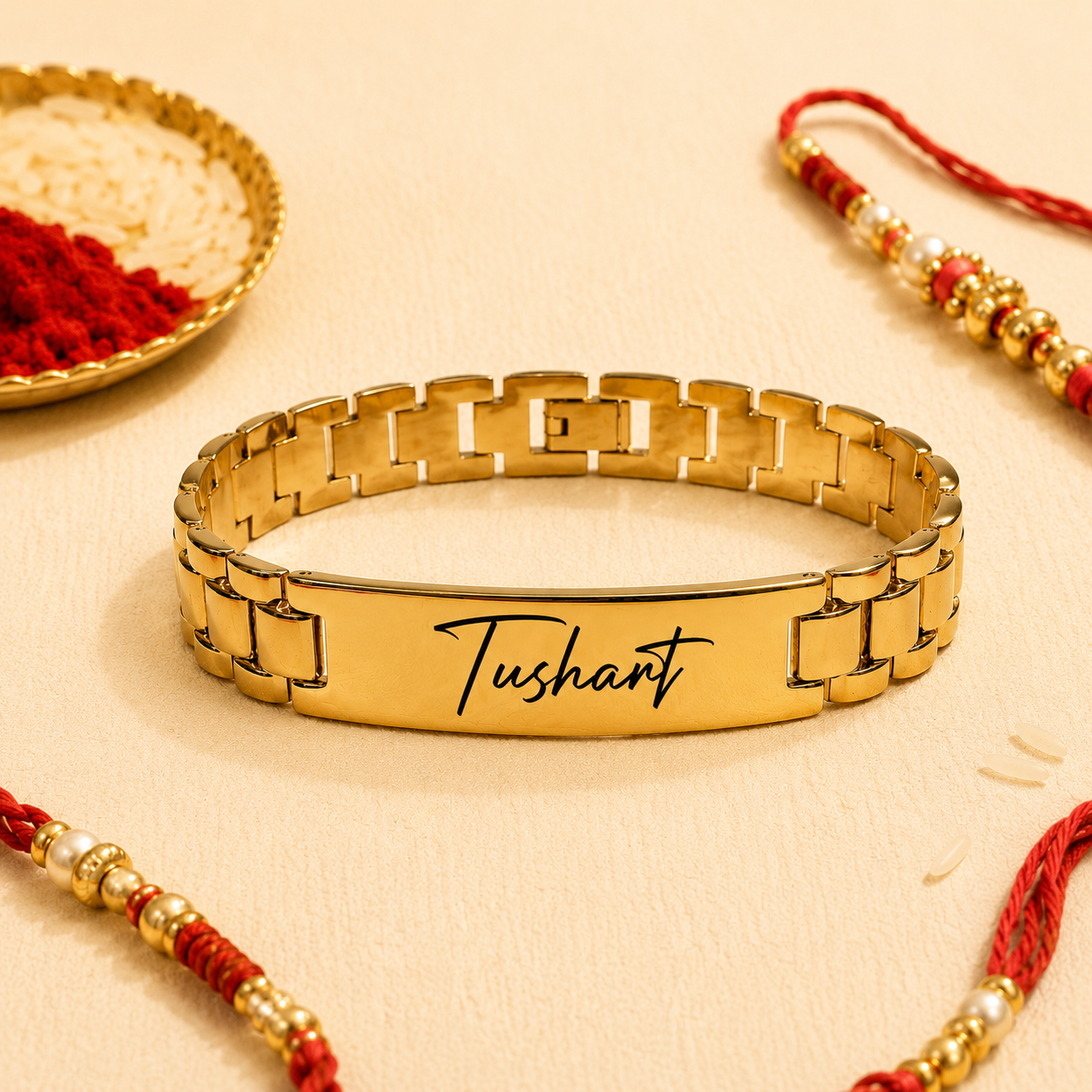 Personalised Chain Bracelet Gold