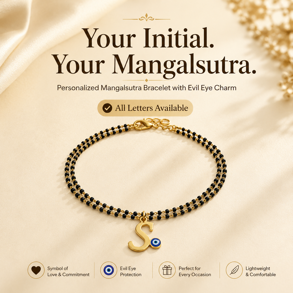 Name Initial Mangalsutra Bracelet