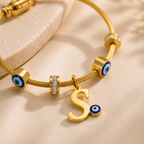 Personalized Evil Eye Initial Bracelet