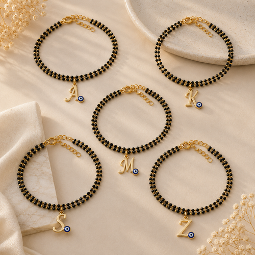 Name Initial Mangalsutra Bracelet