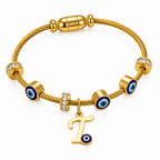 Personalized Evil Eye Initial Bracelet