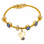 Personalized Evil Eye Initial Bracelet