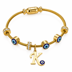 Personalized Evil Eye Initial Bracelet