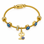 Personalized Evil Eye Initial Bracelet