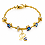 Personalized Evil Eye Initial Bracelet