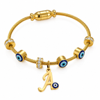 Personalized Evil Eye Initial Bracelet