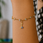 Name Initial Evil Eye AD Bracelet | All Letters Available