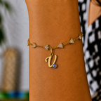 Name Initial Evil Eye AD Bracelet | All Letters Available