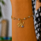 Name Initial Evil Eye AD Bracelet | All Letters Available