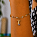 Name Initial Evil Eye AD Bracelet | All Letters Available