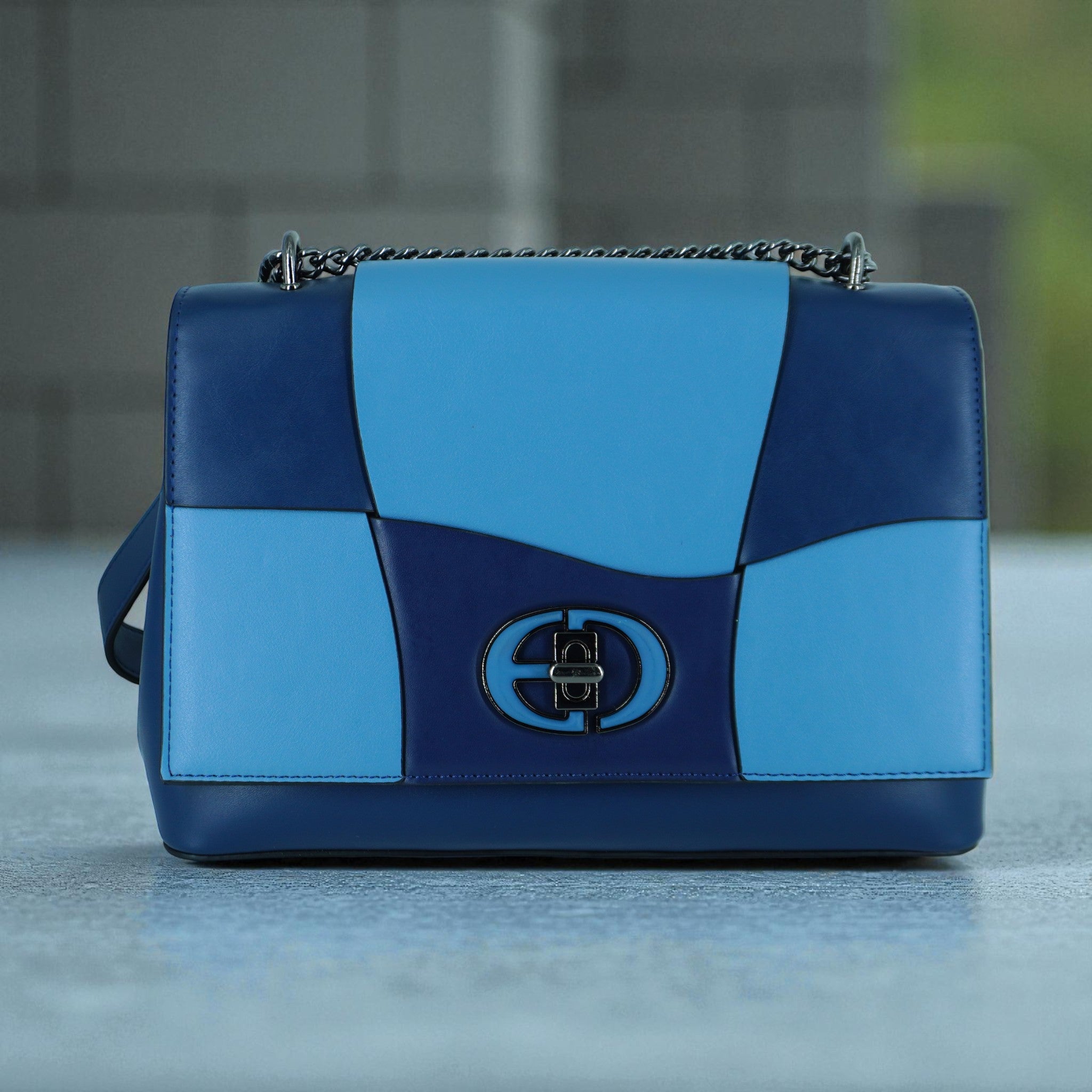 EXOTIC Premium® Satchel Sophisticated Flap Closure Chain Handle Hand/Sling Bag for Women/Girls