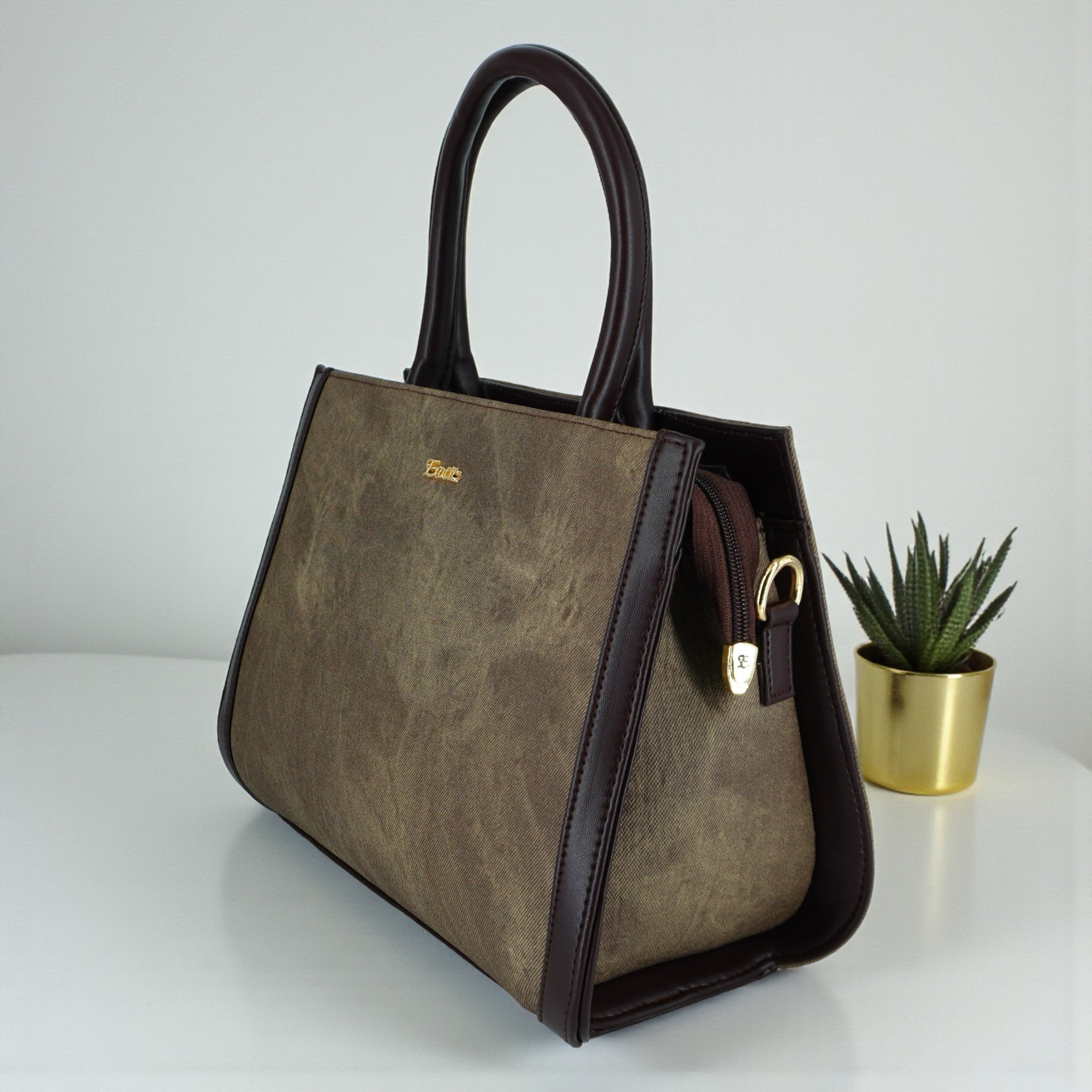 Exotic Premium -Strap Women’s Handbag Brown Shade