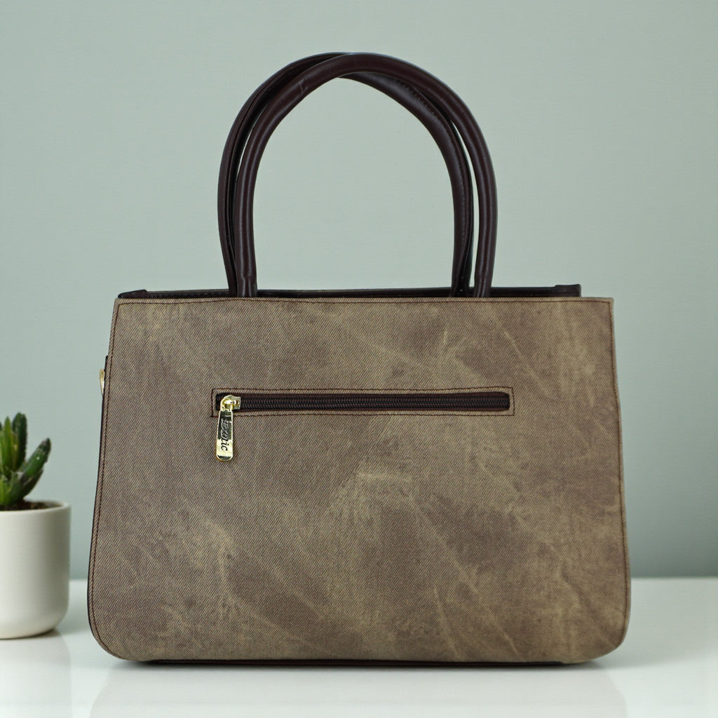 Exotic Premium -Strap Women’s Handbag Brown Shade