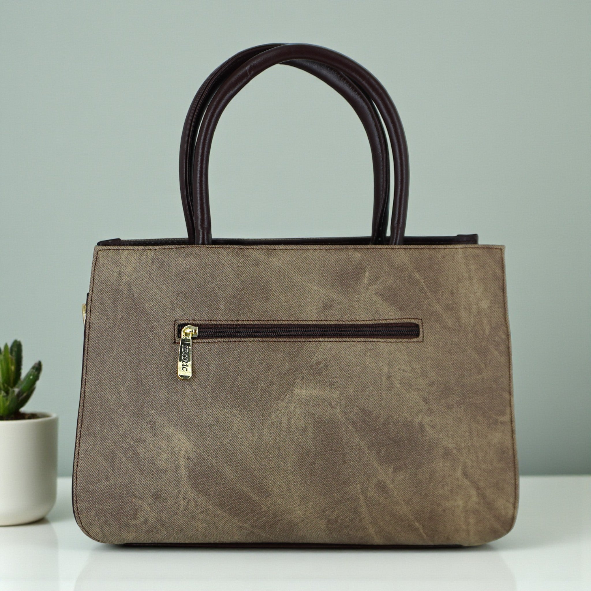 Exotic Premium -Strap Women’s Handbag Brown Shade