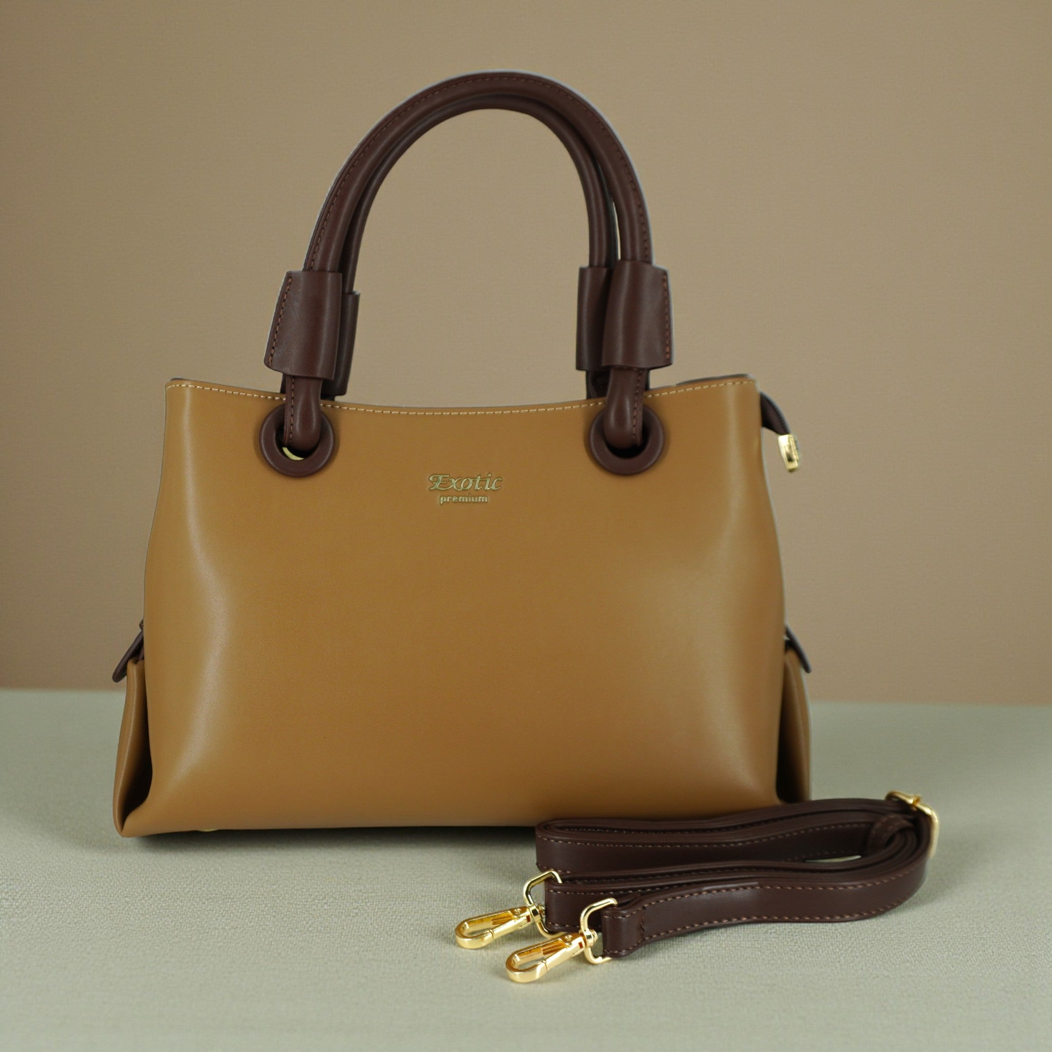 EXOTIC® Premium Sophisticated Structured Handbag | with Dual Handles | Adjustable Strap | Spacious Compartments (Heritage Charm Collection)