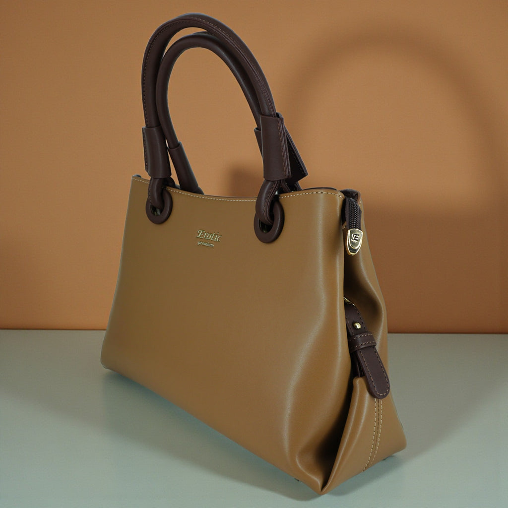 EXOTIC® Premium Sophisticated Structured Handbag | with Dual Handles | Adjustable Strap | Spacious Compartments (Heritage Charm Collection)