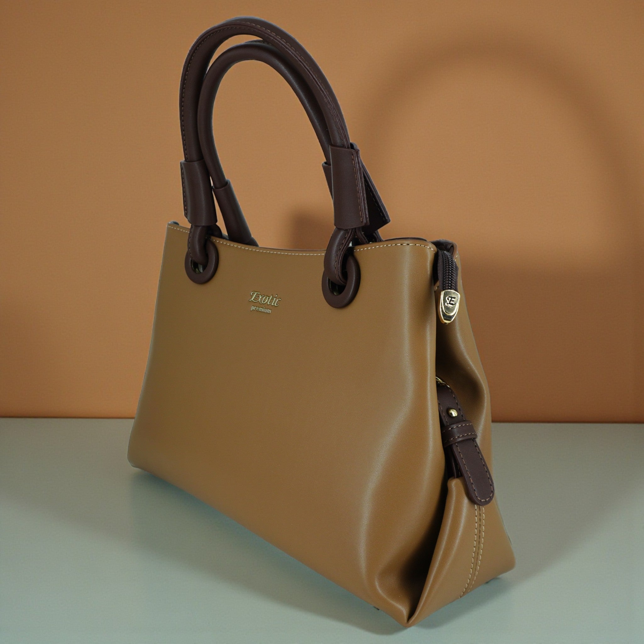 EXOTIC® Premium Sophisticated Structured Handbag | with Dual Handles | Adjustable Strap | Spacious Compartments (Heritage Charm Collection)