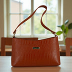 Shoulder Bag with Metal Accent