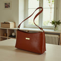 Shoulder Bag with Metal Accent