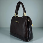 Wrangler  Women Coffee Brown Croc-Textured Structured Handheld Bag
