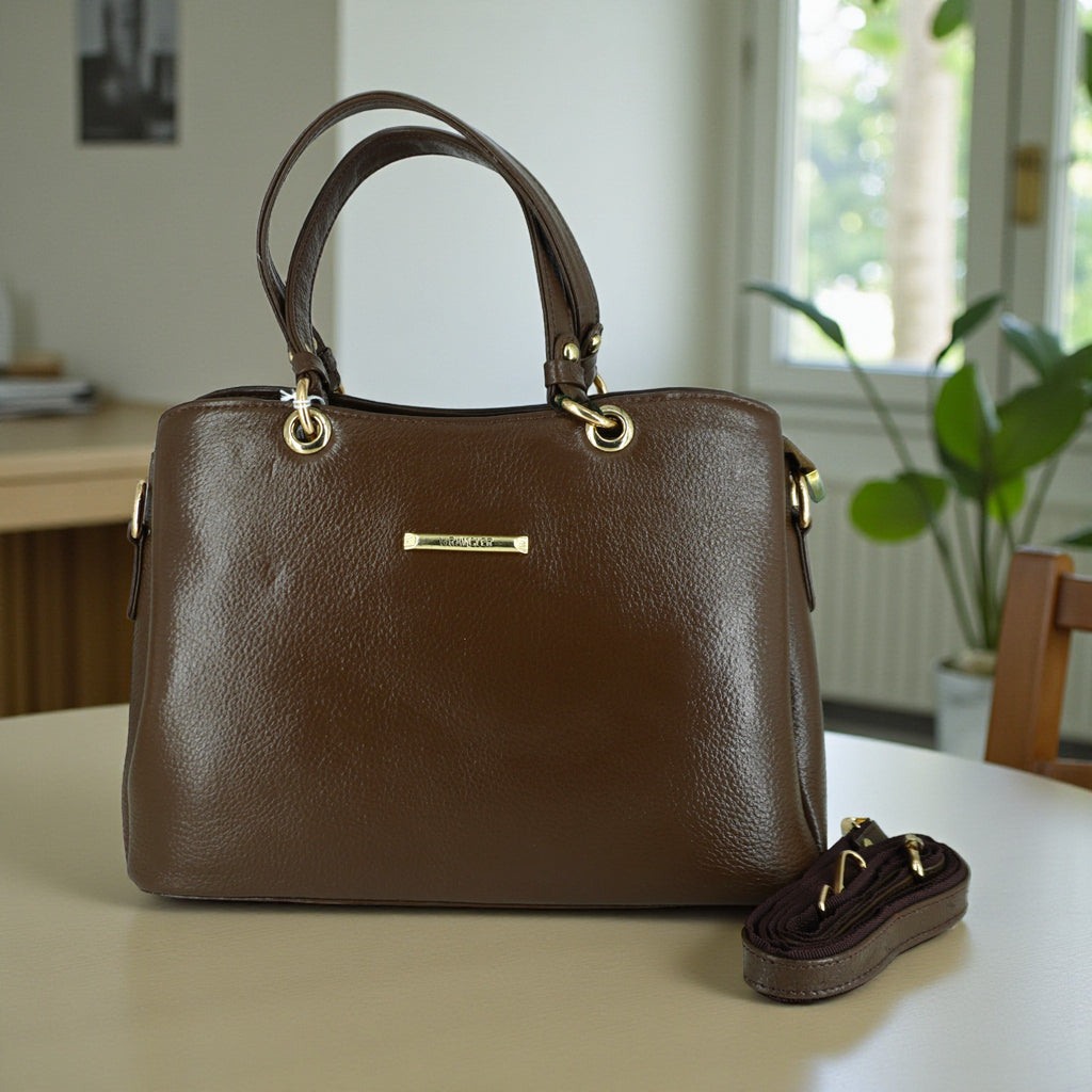 Women Black Textured Structured Sling Bag