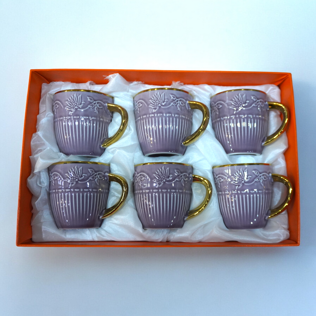 Lemon Tree Ceramic 6 Cup Set