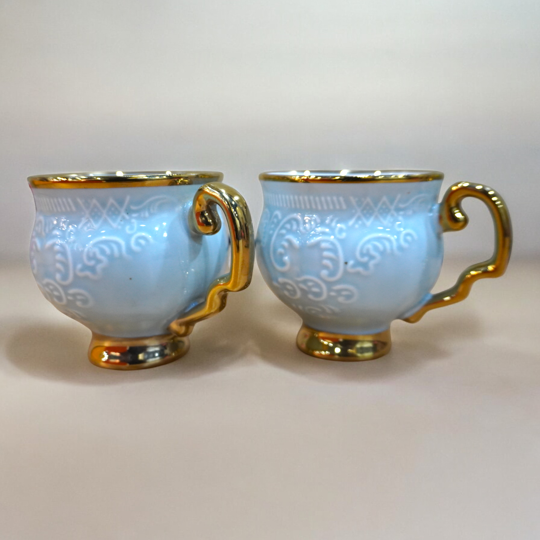 Lemon Tree Ceramic Light Blue 6 Cup Set