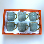 Lemon Tree Ceramic Light Brown  6 Cup Set