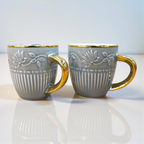 Lemon Tree Ceramic Light Brown  6 Cup Set