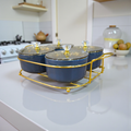 Divided Dried Fruit Tray 4 set  Living Room Snack Serving