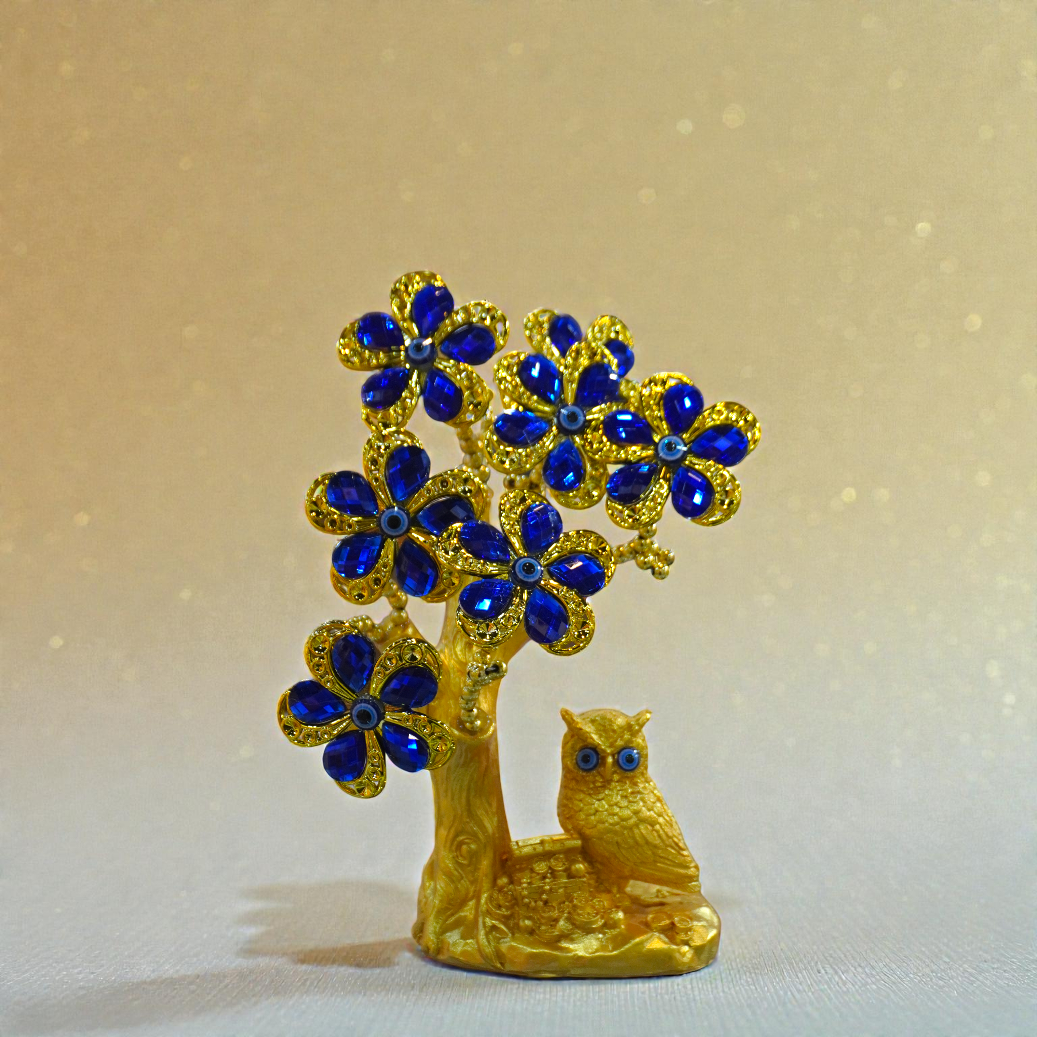 Owl Evil Eye Tree Feng Shui for Good Luck