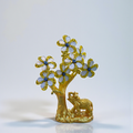 Evil Eye Tree with Elephant for Protection, Good Luck Charm and Wisdom at Office and Home.