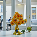 Evil Eye Blossom Feng Shui Tree | Protective Vastu Showpiece with Floral Petal Design | & | Golden Evil Eye Crystal Tree Showpiece for Positive Energy