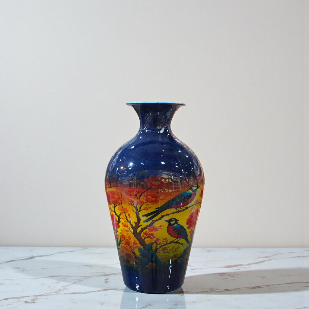Decorative Enamel Paint Glass Vase