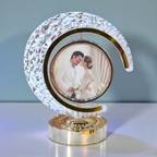 Led Crystal Moon Lamp Photo Frame with 3 colour shades Photo frame