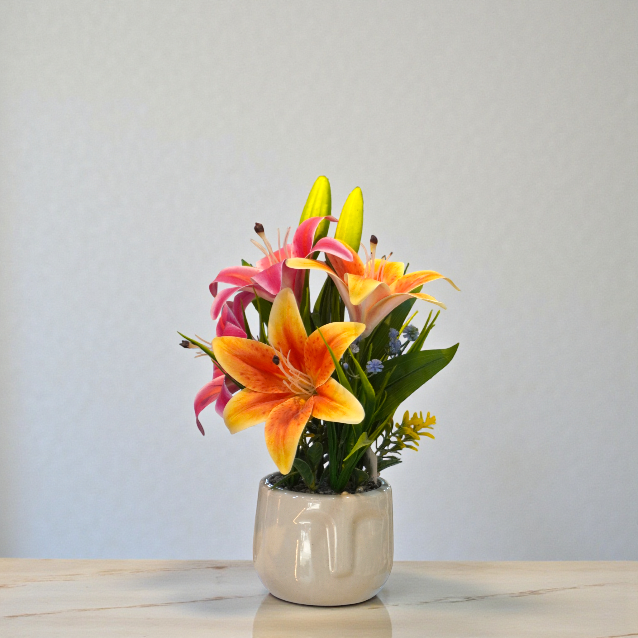 Hollyone Tiger Lily Fall Flowers Artificial for Decoration