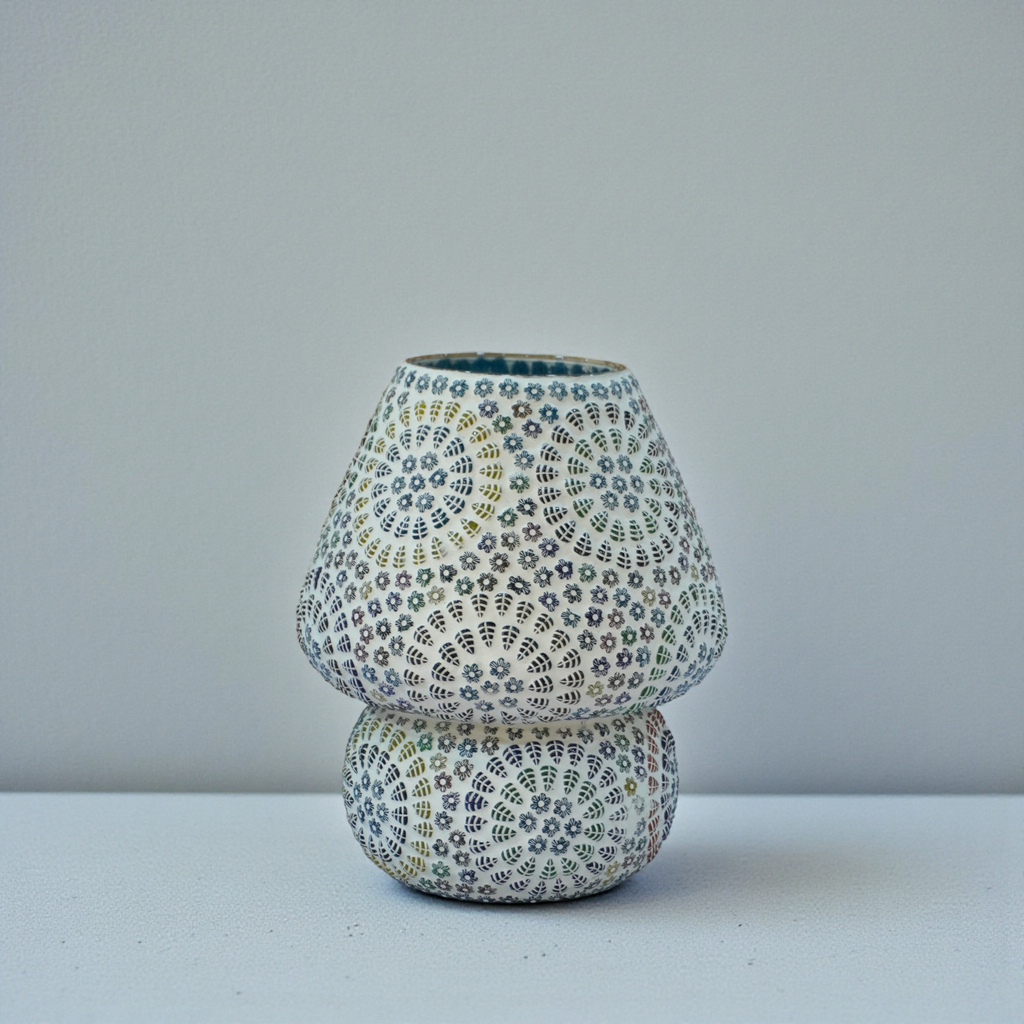 Table Lamps for Home Decor Mushroom Shaped Mosaic Glass