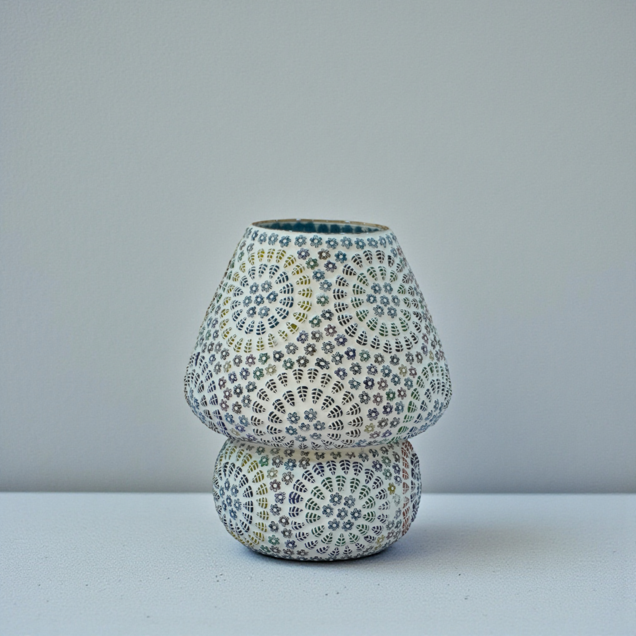 Table Lamps for Home Decor Mushroom Shaped Mosaic Glass