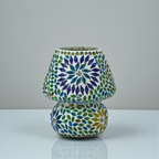 Mosaic Style Dome Shaped Glass Table Lamp | Multicolour