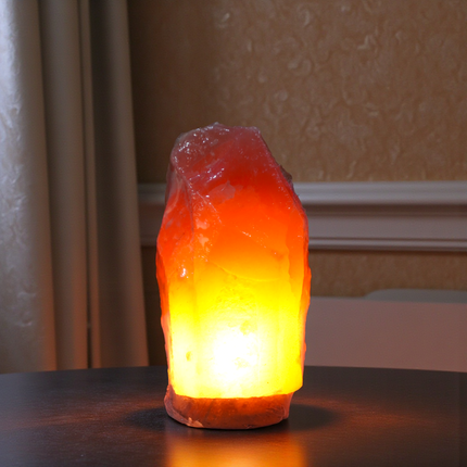 Collectible India Natural Himalayan Rock Salt Lamp Original Pink Crystal Table Lamp