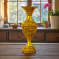 Floret Metal Flower VASE for Home and Office Decor Purpose 24 INCHES Yellow Flower Print