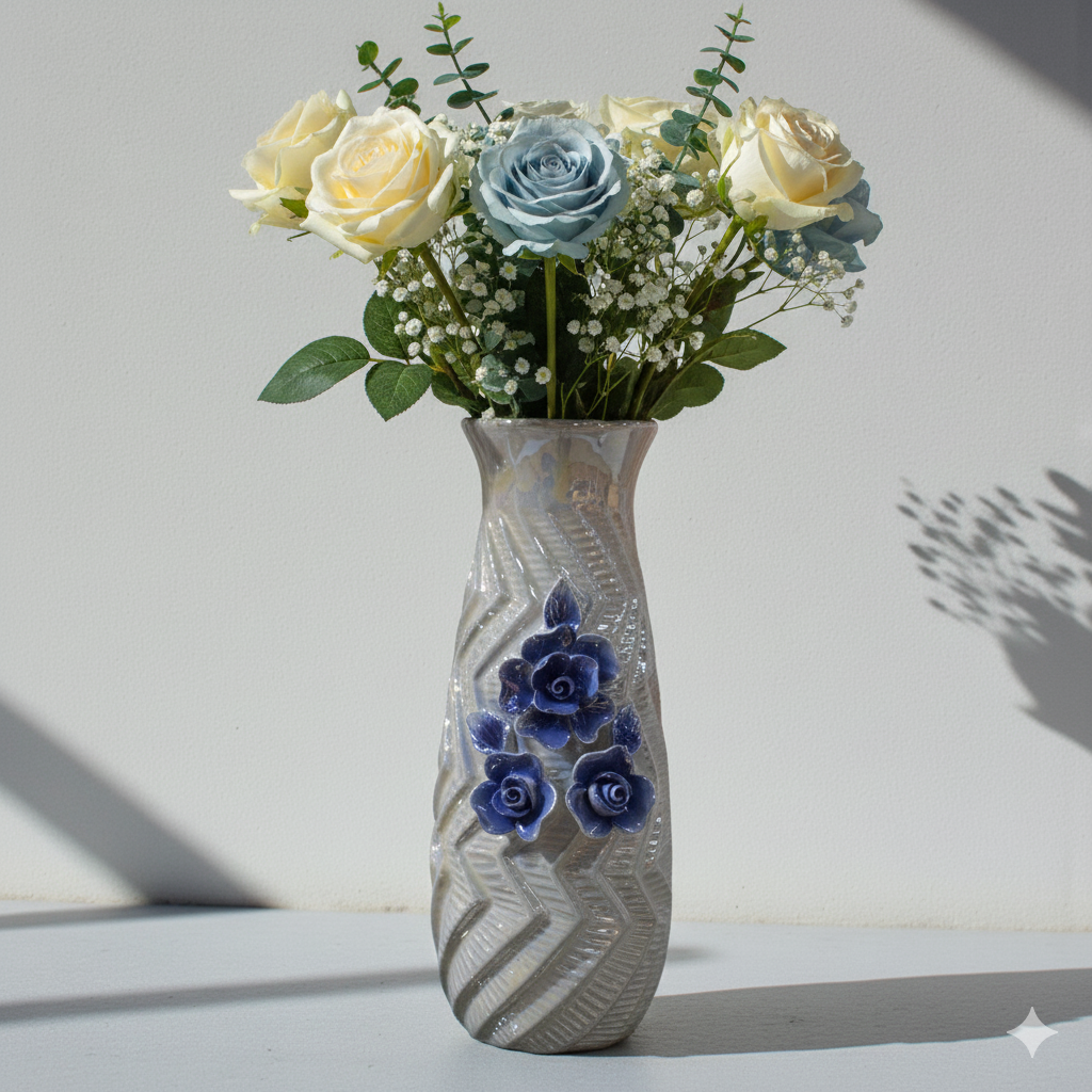 China Style Flower Vase Sculpture Flower Arrangement Floral 3D Daisy Vases Home Decoration