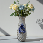 China Style Flower Vase Sculpture Flower Arrangement Floral 3D Daisy Vases Home Decoration